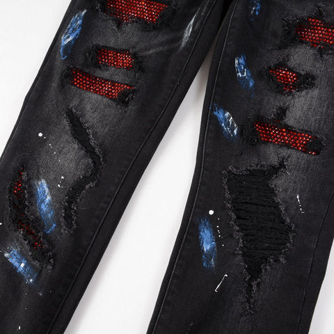 Ripped Patch Jeans