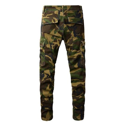 Camouflage Ripped Jeans