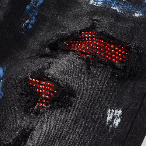 Ripped Patch Jeans